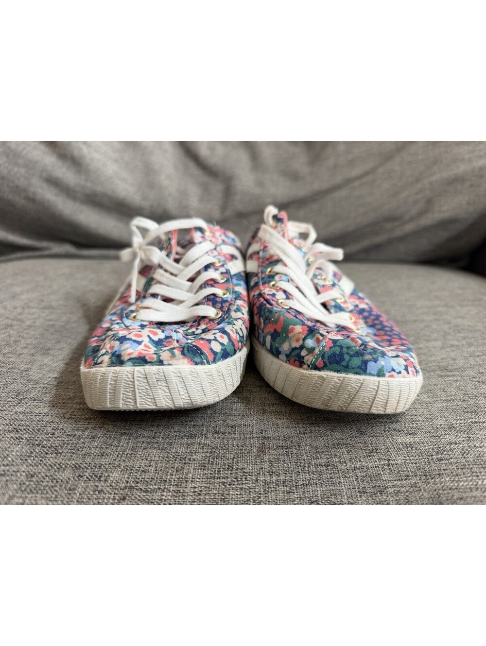 Tretorn Easy Nylite Floral Sneaker Mules Canvas Slip On Shoes Size 10 - Picture 2 of 11